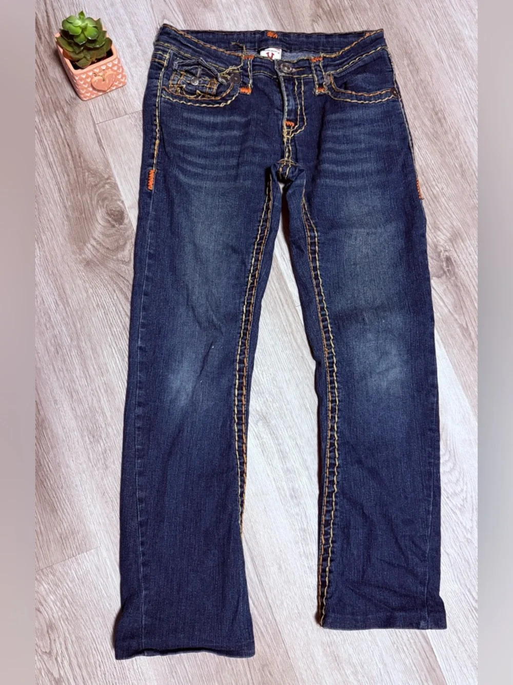 Vintage True Religion Women’s Joey Denim Bootcut Jeans contrast Stitching - Picture 1 of 9